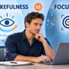 Modvigil 200mg for focus and wakefulness illustrated with alertness and attention concepts Caption: Wakefulness and focus are related but distinct outcomes explored in research on Modvigil 200mg.